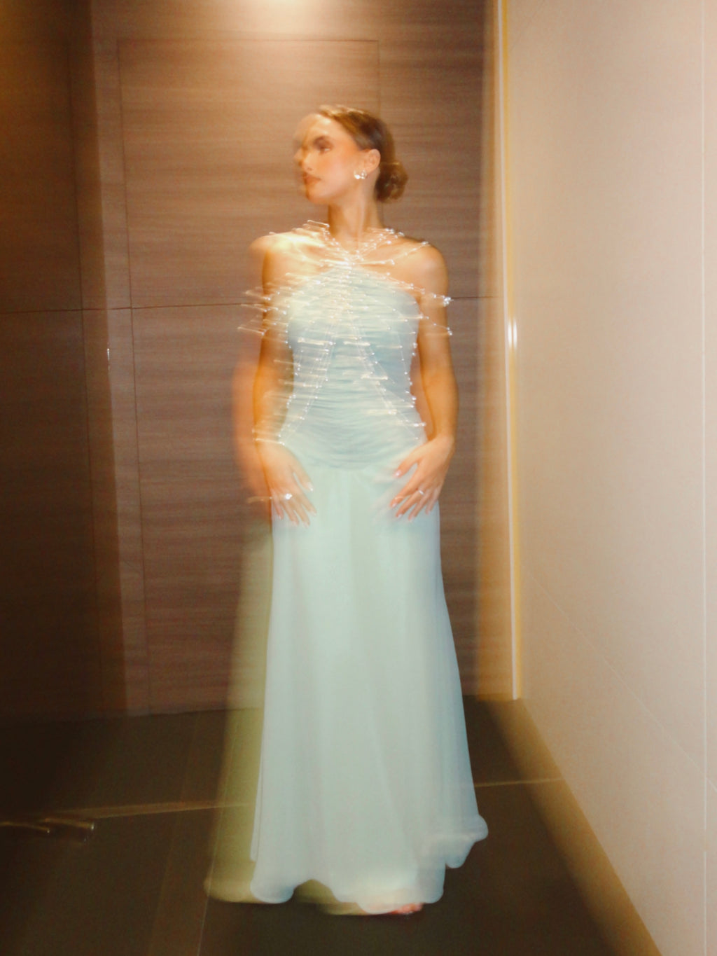 vestido pérolas