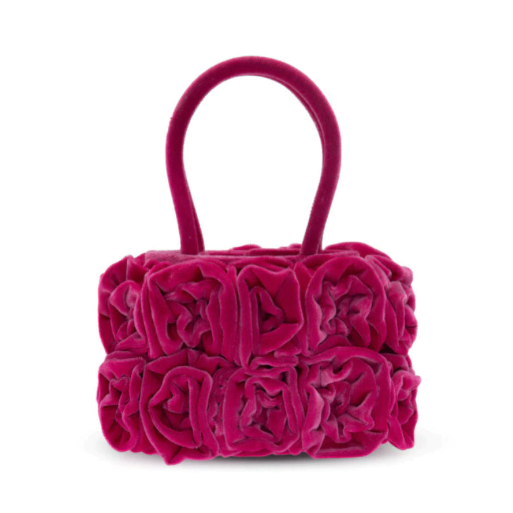bolsa flores veludo