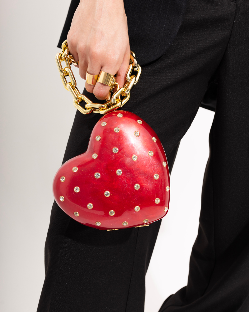 bolsa coração vermelha