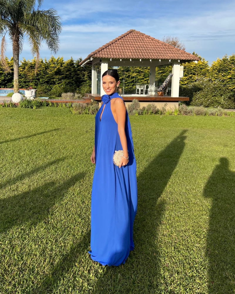 vestido flor azul