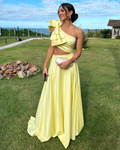 vestido laço amarelo manteiga