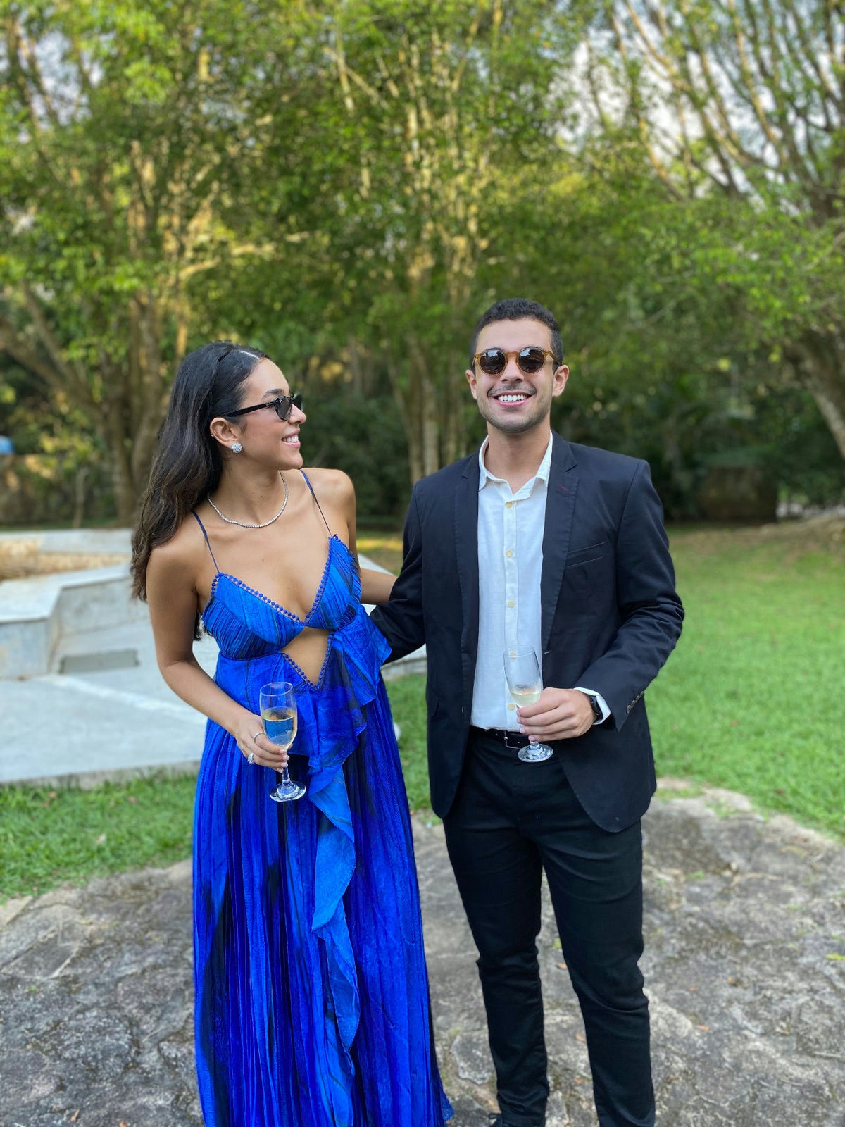 vestido leve azul skazi