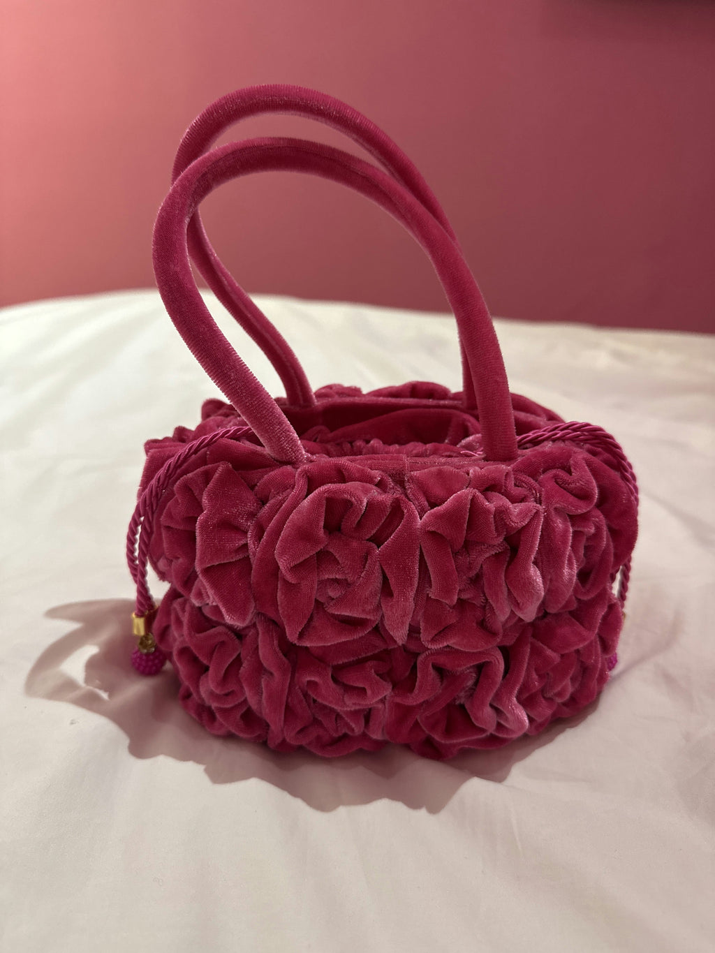 bolsa flores veludo