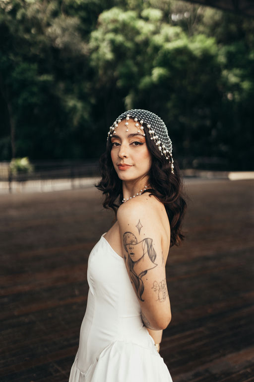 vestido estruturado branco