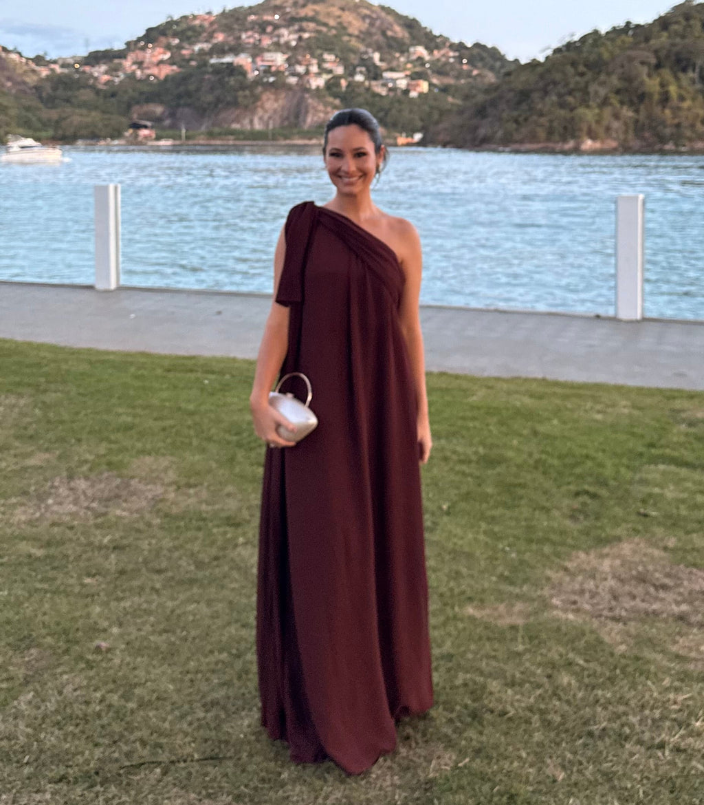 Vestido marrom tamanho 38