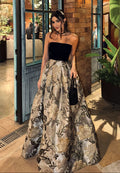 vestido veludo jacquard rodado