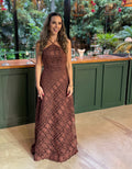 Vestido festa Marrom 36/38