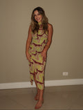 vestido estampado midi