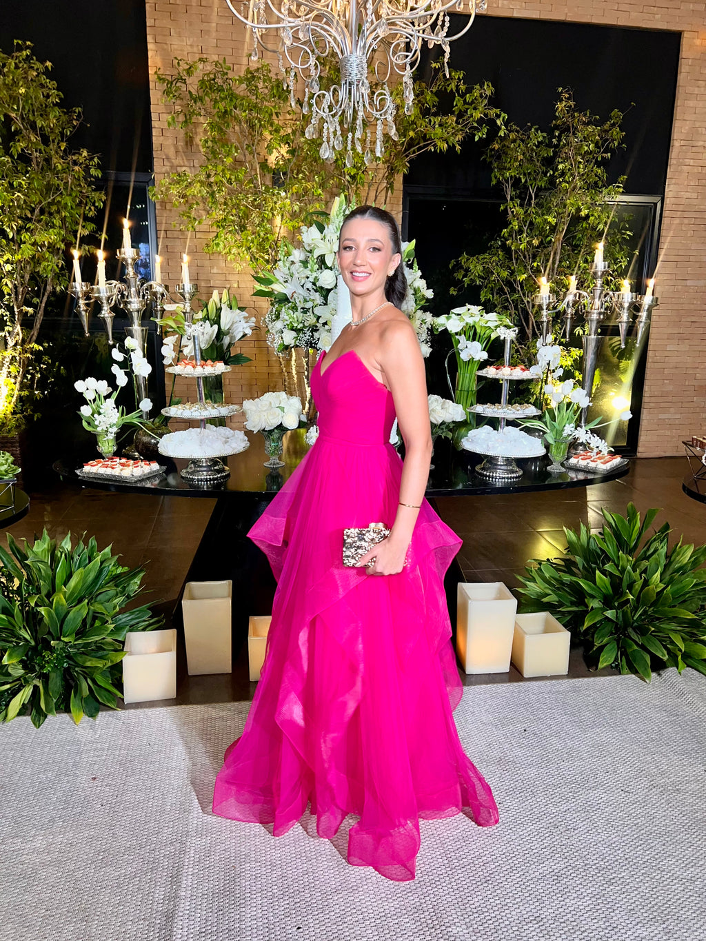 vestido ondas estrutura rosa